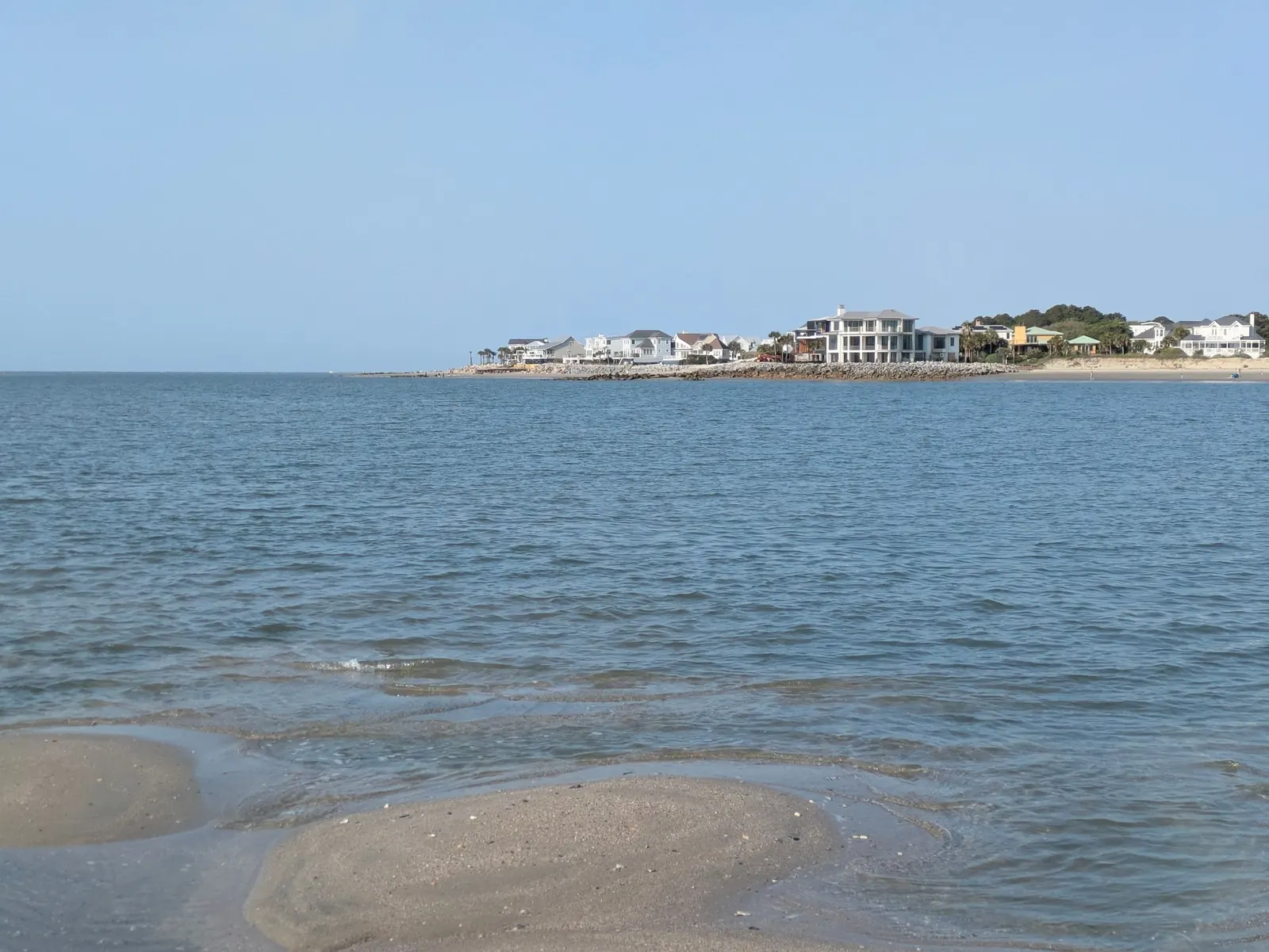 Breach Inlet at low tide looking across the water